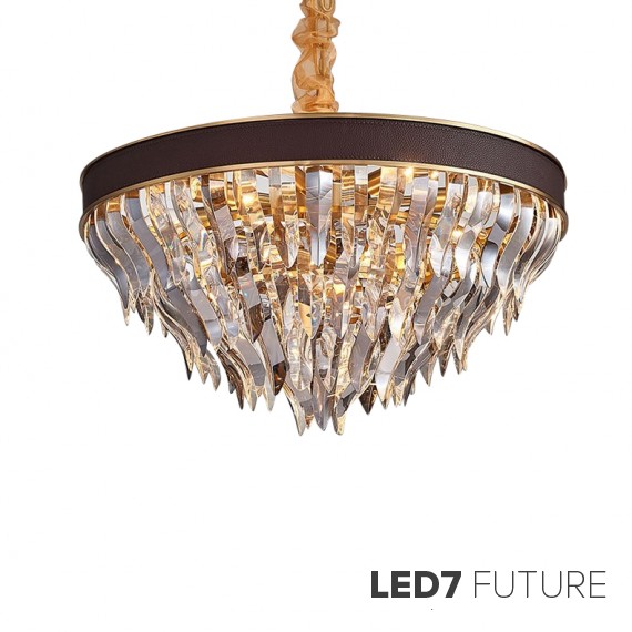 Ritz - Crystal Leather Chandelier